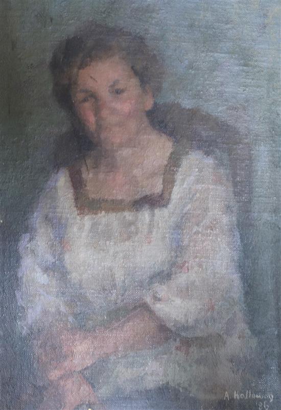 A Holloway Portrait of a lady 21 x 14.5cm